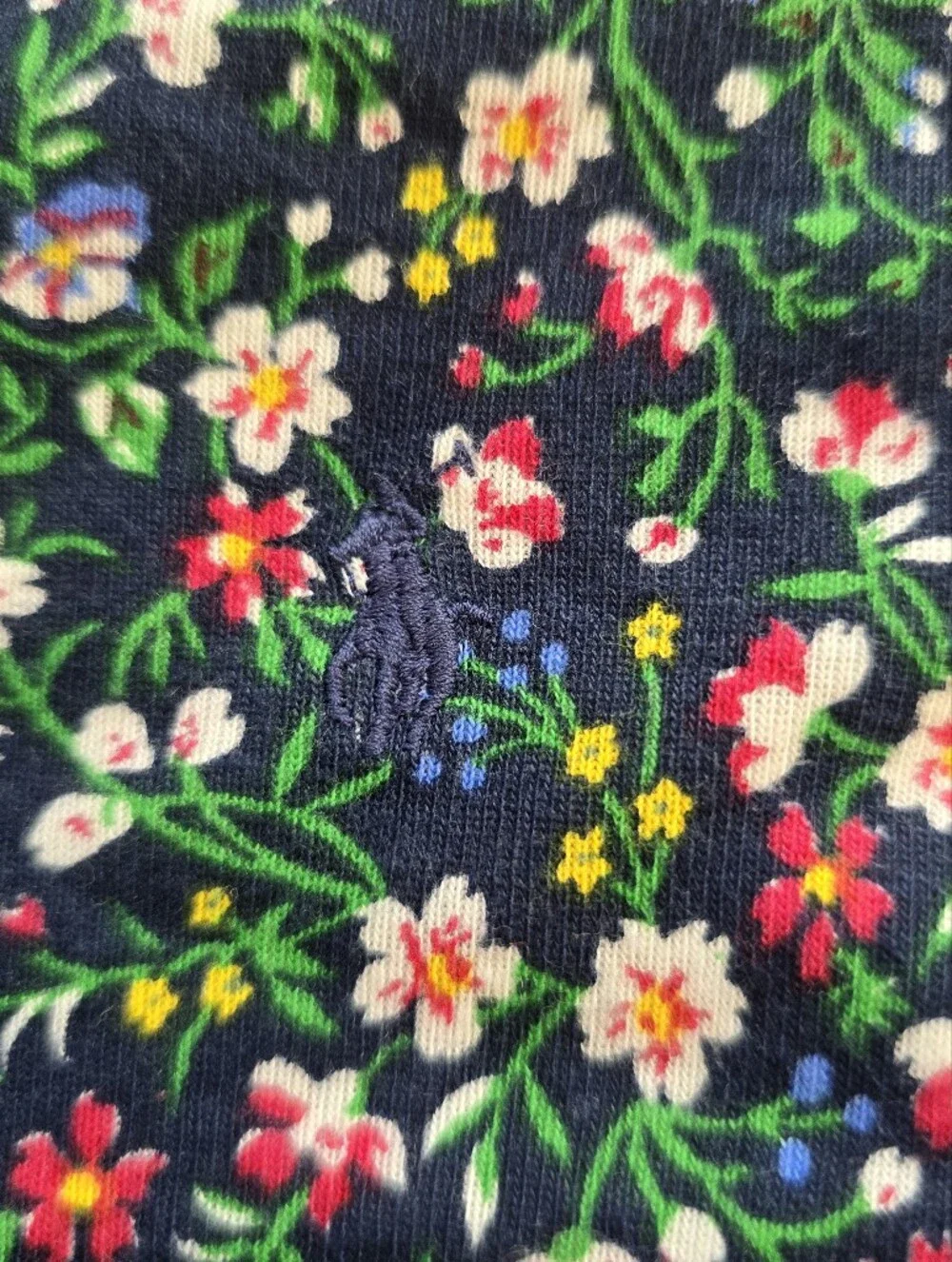 Polo Ralph Lauren Girls Floral Ruffled Cotton Modal Top Size 6X